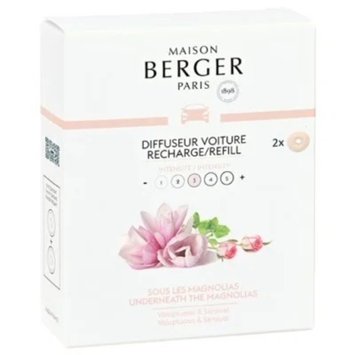 Sous Les Magnolias Car Diffuser Recharge/Refill ( Pod magnoliemi ) - Náhradní náplň do difuzéru do auta ( 2 ks )