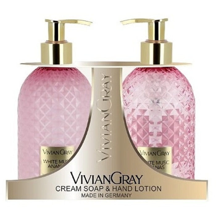 White Musc & Ananás Cream Soap & Hand Lotion Set - Kozmetická sada na ruky
