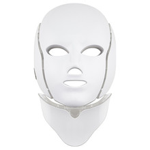 Ošetrujúci LED maska na tvár a krk biela (LED Mask + Neck 7 Color s White)