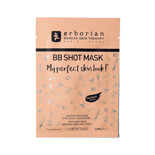 Erborian BB Shot Mask Face Sheet Mask - Rozjasňující pleťová maska 14 g