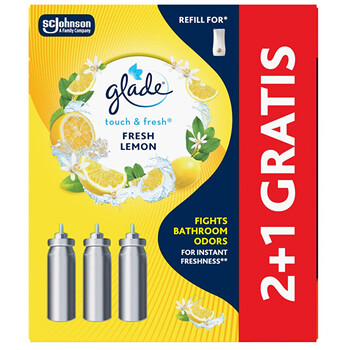 Touch & Fresh Fresh Lemon 2+1 - Sada náplní do osvěžovače vzduchu