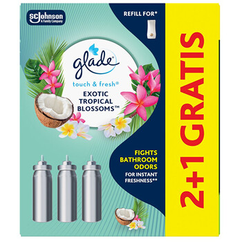 Touch & Fresh Exotic Tropical Blossoms 2+1 - Sada náplní do osvěžovače vzduchu