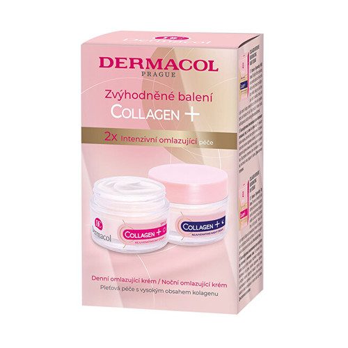 Dermacol Collagen+ denní pleťová péče Collagen+ Rejuvenating SPF10 50 ml + noční pleťová péče Collagen+ Rejuvenating 50 ml dárková sada