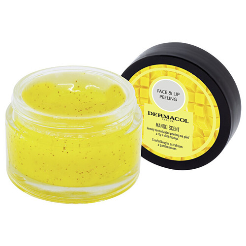 Dermacol Revitalizing Face and Lip Mango Peeling - Revitalizační cukrový peeling na obličej a rty 50 g