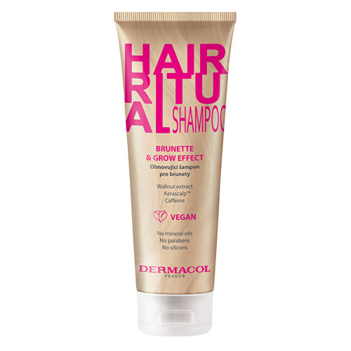 Dermacol Hair Ritual Brunette & Grow Effect Shampoo ( hnědé vlasy ) - Obnovující šampon 250 ml
