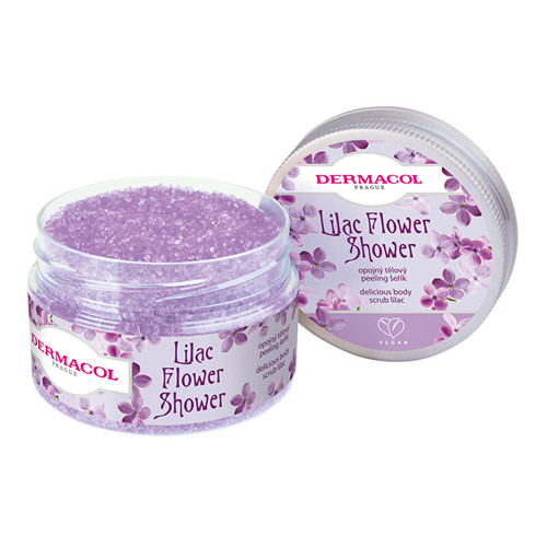 Dermacol Flower Care Delicious Body Scrub ( Lilac ) - Opojný tělový peeling Šeřík 200 g