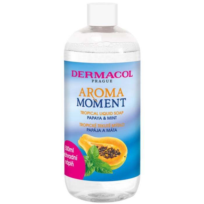 Dermacol Aroma Moment Tropical Liquid Soap ( Papája a máta ) - Náhradní náplň do tekutého mýdla na ruce 500 ml