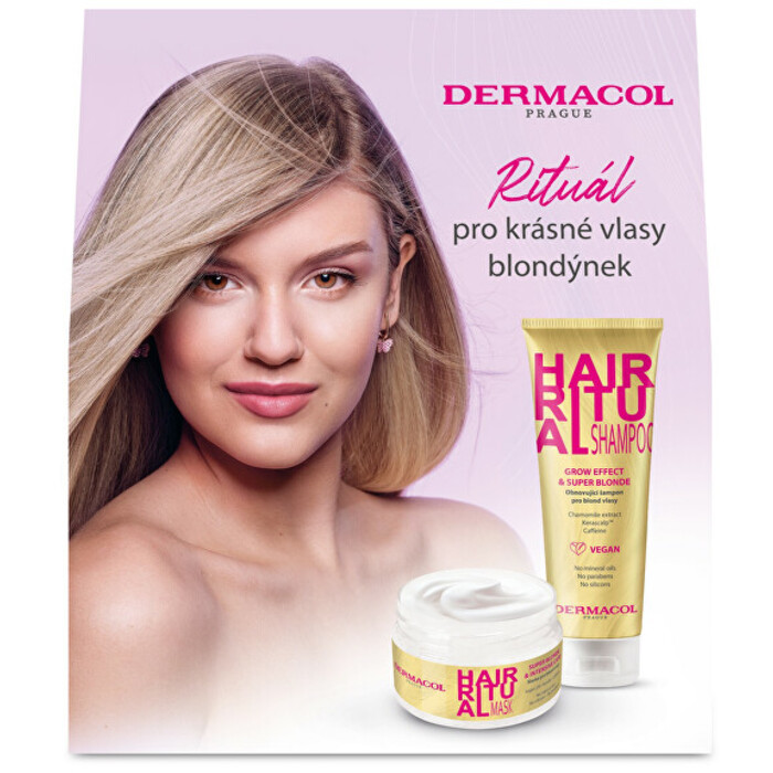 Dermacol Hair Ritual obnovující šampon pro blond vlasy 250 ml + maska pro blond vlasy 200 ml