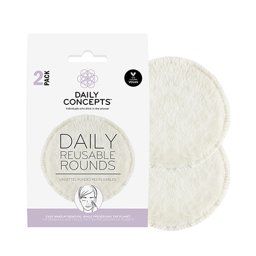 Daily Concepts Cotton Reusable Rounds - Bavlnené znovupoužiteľné tampóny 2 ks