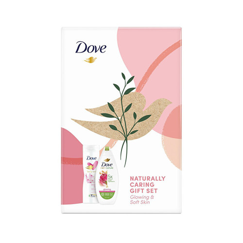 Dove Glowing Care sprchový gel 225 ml + tělové mléko 250 ml dárková sada