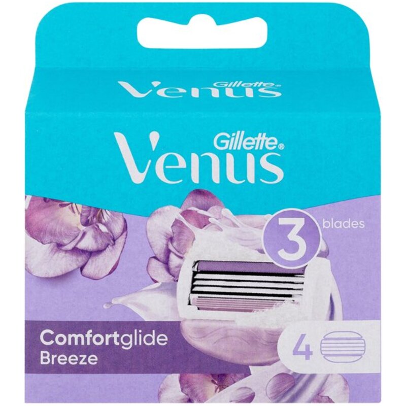 Venus Breeze - Hlavice k dámskému holiacemu strojčeku 4 náhradné holiace hlavice