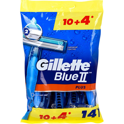 Gillette Blue2 Plus ( 10 + 4 ks ) - Pánská jednorázová holítka