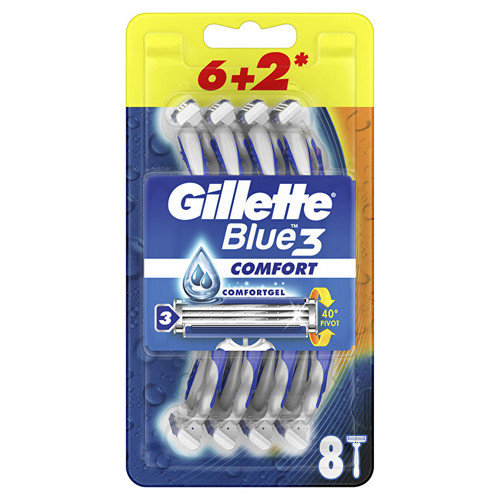 Gillette Blue3 Comfort ( 6 + 2 ks ) - Jednorázová holítka