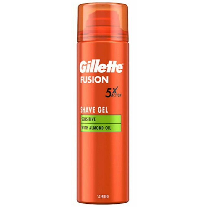 Gillette Fusion Sensitive Almond Oil Shave Gel ( citlivá pokožka ) - Gel na holení 200 ml