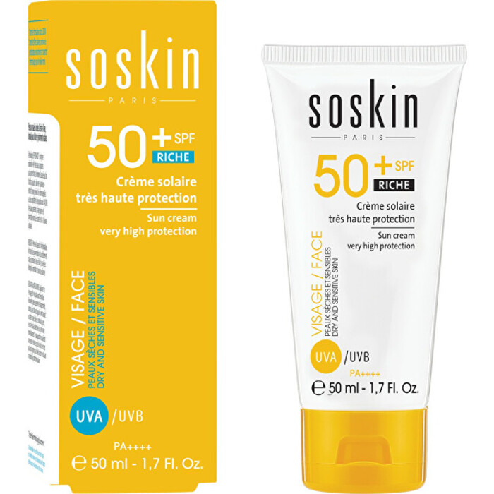 Soskin Paris Sun Care Cream SPF 50+ ( suchá a citlivá pleť ) - Ochranný krém 50 ml