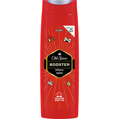 Booster Shower Gel + Shampoo - Sprchový gél na telo aj vlasy