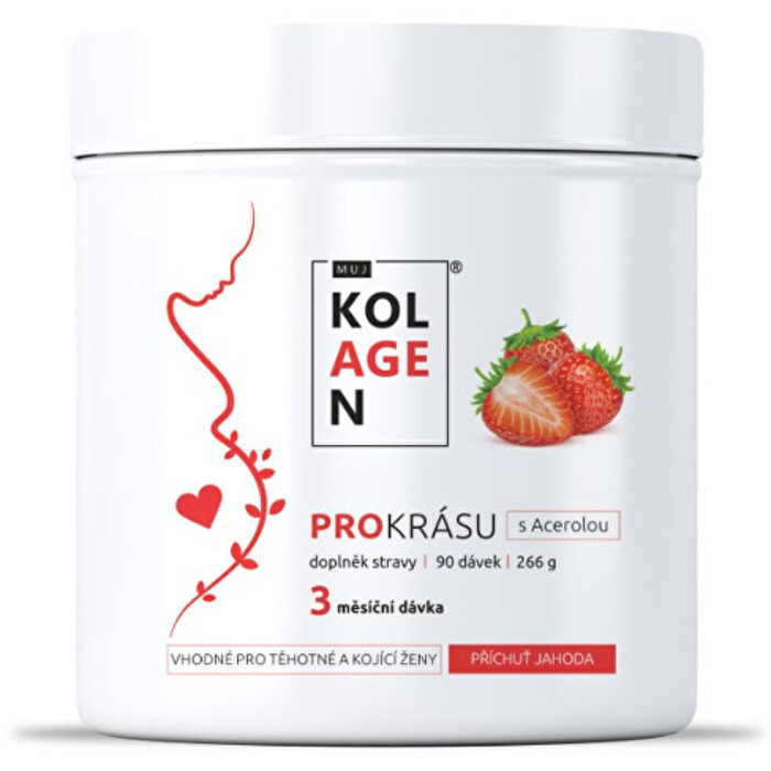 Kolagenový nápoj pro kojící a těhotné ženy s příchutí jahody