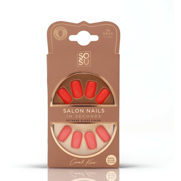 Coral Kiss Salon Nails - Umělé nehty ( 30 ks )