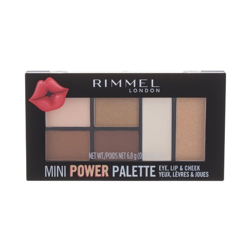 Rimmel Mini Power Palette Eye, Lip & Cheek - Dekorativní paletka 6,8 g - 001 Fearless