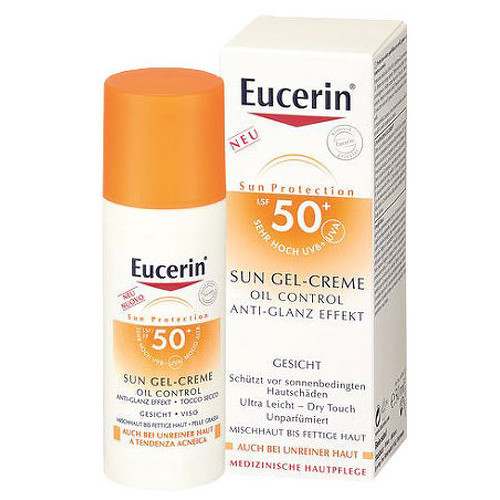 Eucerin Sun Oil Control SPF 50+ ochranný krém na opalování na obličej 50 ml