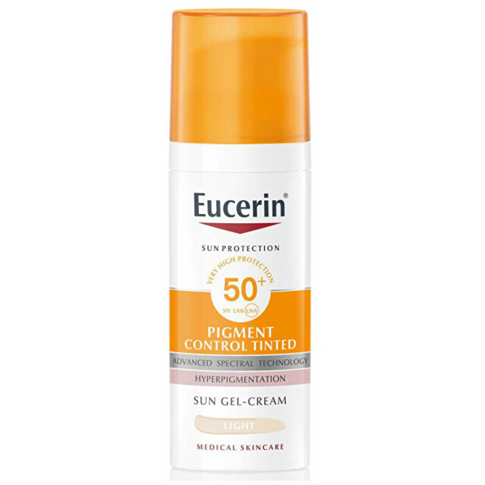 Eucerin Pigment Control Tinted Sun Gel-Cream SPF 50+ - Ochranný tónovací gelový krém na obličej 50 ml - Medium