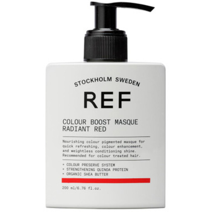 REF Colour Boost Masque Radiant Red - Jemná vyživující maska bez permanentních barevných pigmentů 200 ml
