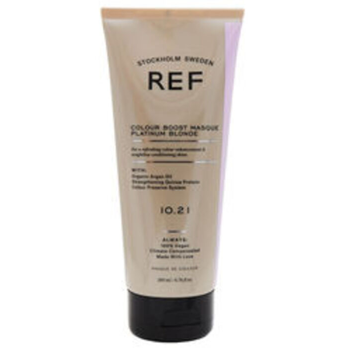 REF Colour Boost Masque Platinum Blonde - Vyživující maska s barevnými pigmenty pro oživení barvy 200 ml