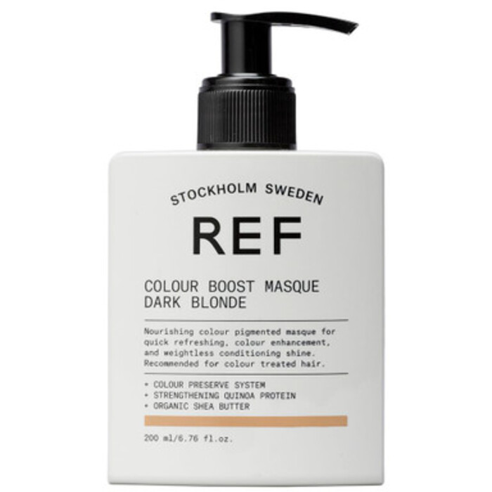 REF Colour Boost Masque Dark Blonde - Jemná vyživující maska bez permanentních barevných pigmentů 200 ml