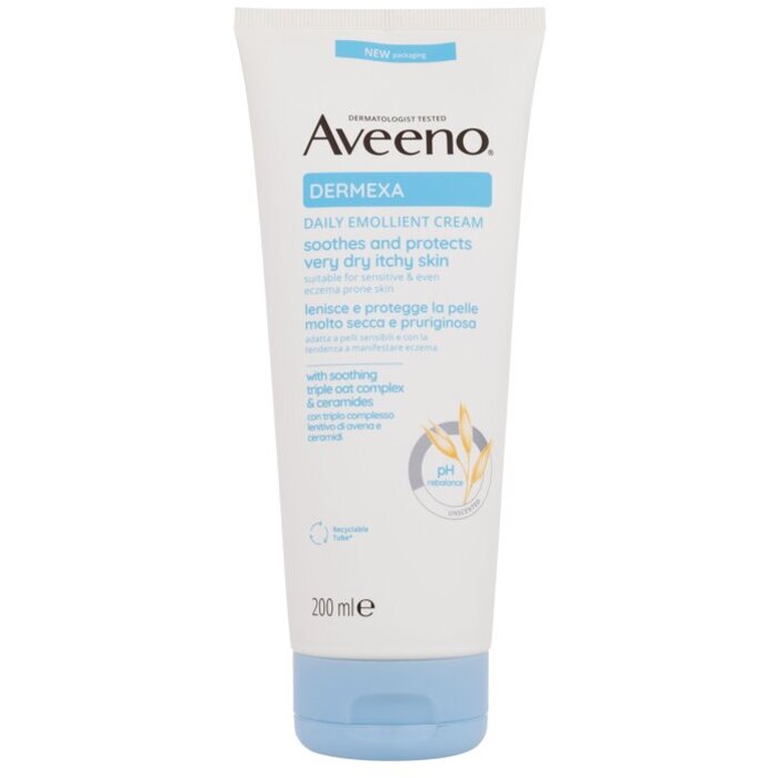 Aveeno Dermexa Daily Emollient Cream ( suchá a svědivá pokožka ) - Zklidňující a ochranný krém 200 ml
