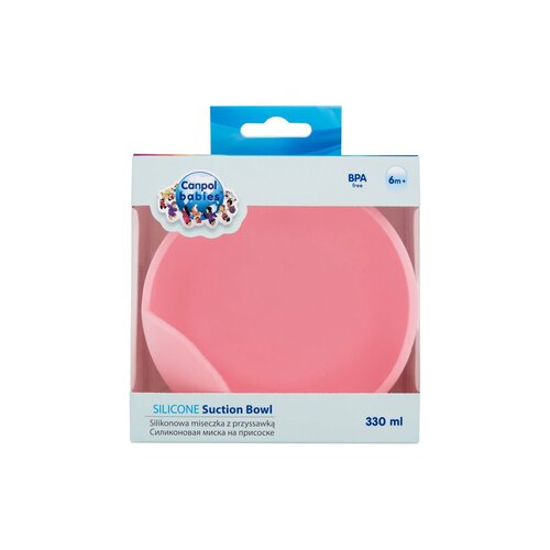 Canpol Babies Silicone Suction Bowl - Silikonová miska s přísavkou 330 ml - Pink