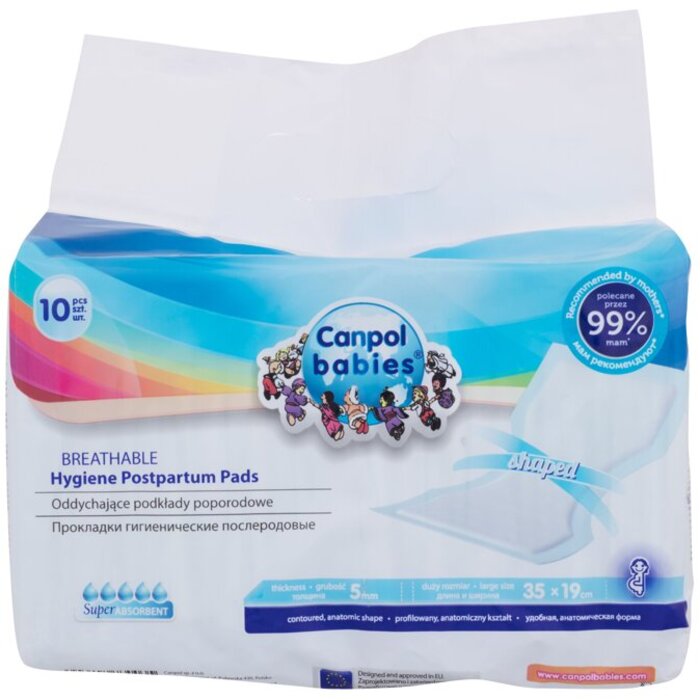 Canpol Babies Air Comfort Superabsorbent Postpartum Hygiene Pads - Vysoce absorpční vložky po porodu 10 ks