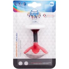 Sensory Rattle With Teether Red - Senzorické chrastítko s kousátkem