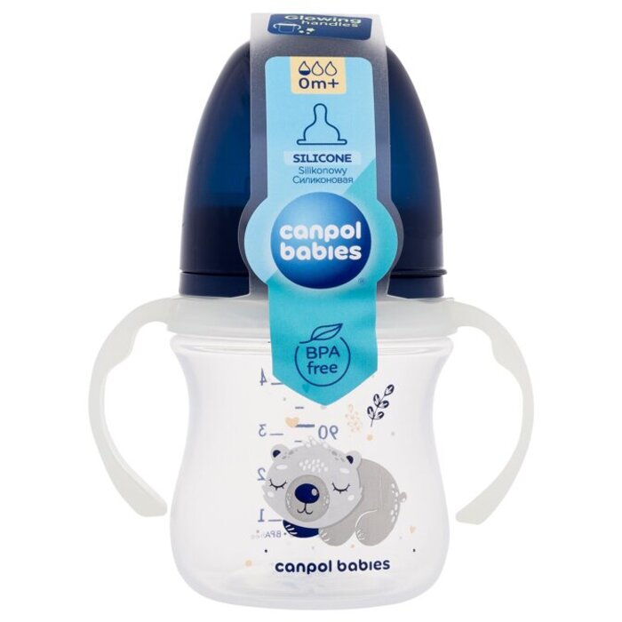 Canpol Babies Sleepy Koala Easy Start Anti-Colic Bottle Blue - Kojenecká lahev 120 ml 0 ml - 0m+