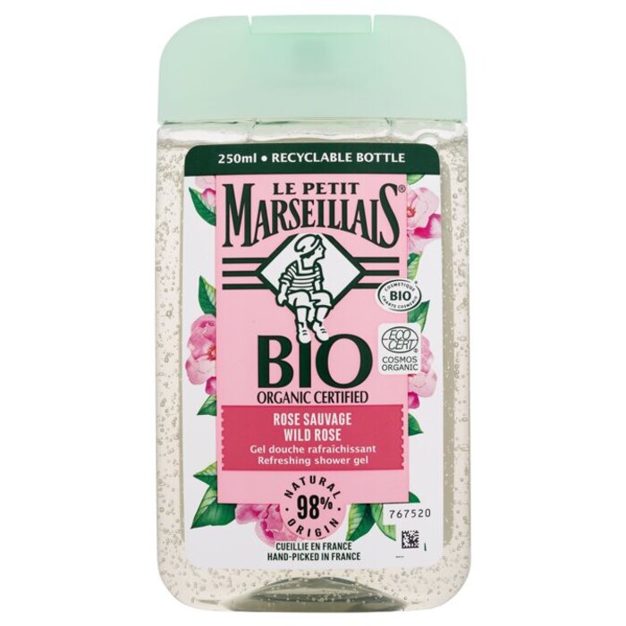 Le Petit Marseillais Bio Organic Certified Wild Rose Refreshing Shower Gel - Osvěžující sprchový gel 250 ml