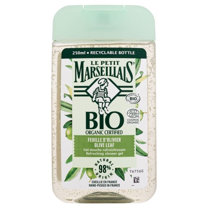 Le Petit Marseillais Bio Organic Certified Olive Leaf Refreshing Shower Gel - Osvěžující sprchový gel 250 ml