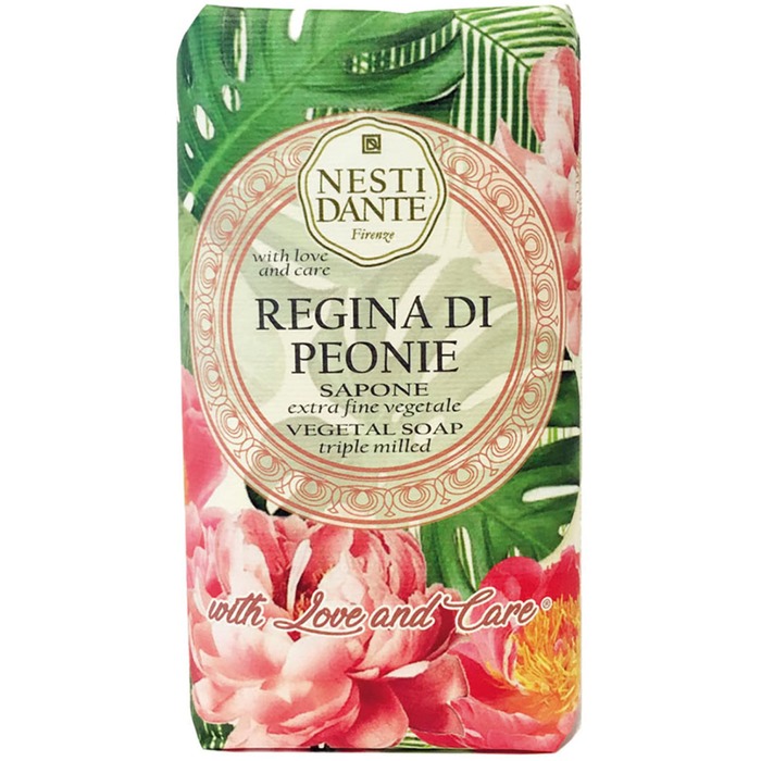 With Love & Care Vegetal Soap Regina Di Peonie - Tuhé mydlo
