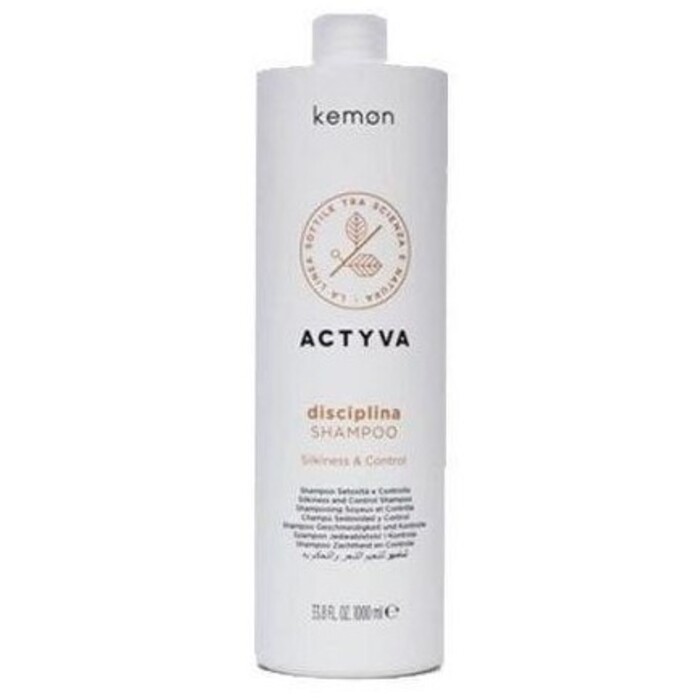 Kemon Actyva Disciplina Shampoo ( hrubé a nepoddajné vlasy ) - Uhlazující šampon 1000 ml