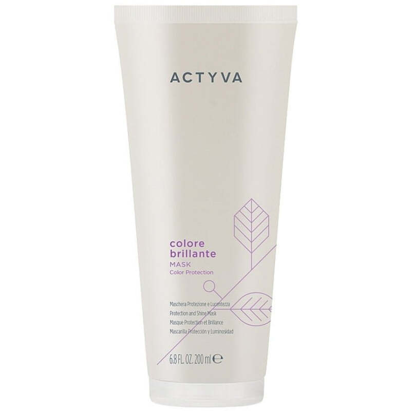 Actyva Colore Brillante Protection and Shine Mask - Posilující maska pro lesk a ochranu barvených vlasů