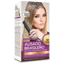 Brazilian Straightening Blonde Kit - Sada s keratinem pro narovnání vlasů 