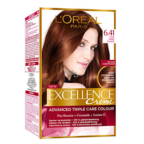 L´Oréal Professionnel Excellence Creme - Permanentní barva na vlasy - 7.43 Blond měděná zlatá