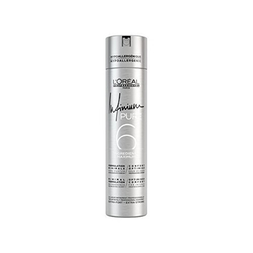 L´Oréal Professionnel Infinium Pure Strong Hairspray - Hypoalergenní lak na vlasy bez parfemace pro silnou fixaci účesu 500 ml