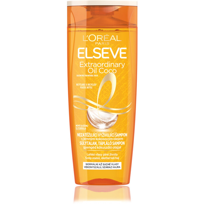 Elseve Extraordinary Oil Coco Shampoo ( normální až suché vlasy ) - Vyživující šampon 