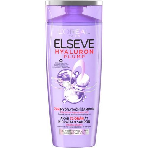 Elseve Hyaluron Plump 72H Hydrating Shampoo - Hydratační šampon s kyselinou hyaluronovou