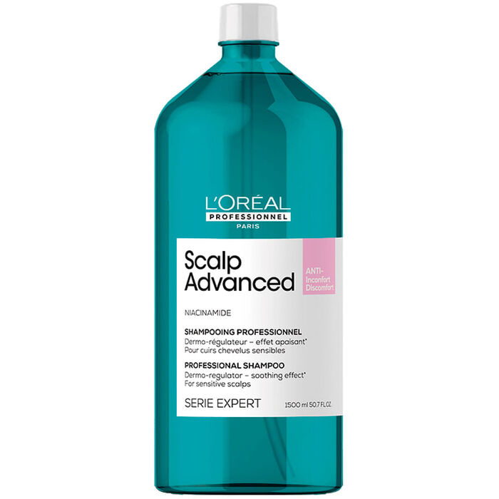 L´Oréal Professionnel Scalp Advanced Anti-Discomfort Shampoo - Zklidňující šamppon pro citlivou vlasovou pokožku 1500 ml