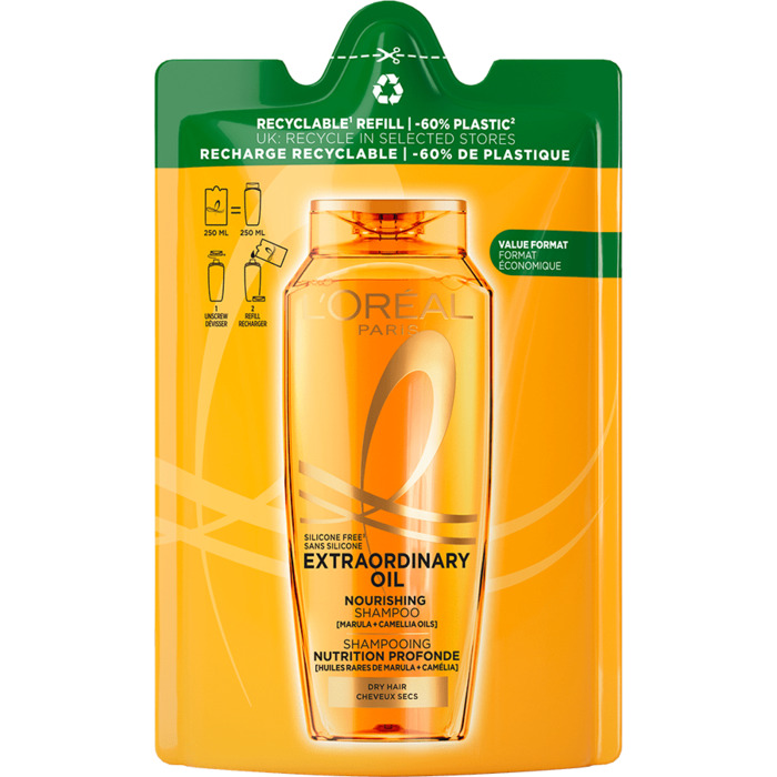 Elseve Extraordinary Oil Nourishing Shampoo - Náplň vyživujícího šamponu na suché vlasy