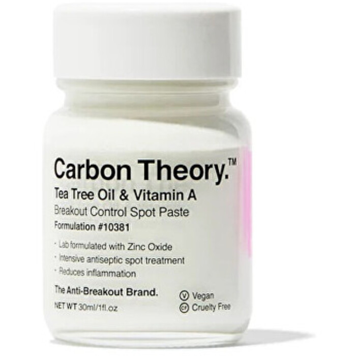 Carbon Theory Tea Tree Oil & Vitamin A Breakout Control Spot Paste - Lokální péče proti nedokonalostem pleti 30 ml