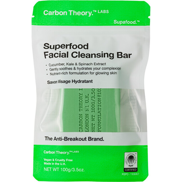 Carbon Theory Superfood Facial Cleansing Bar - Čisticí pleťové mýdlo 100 g
