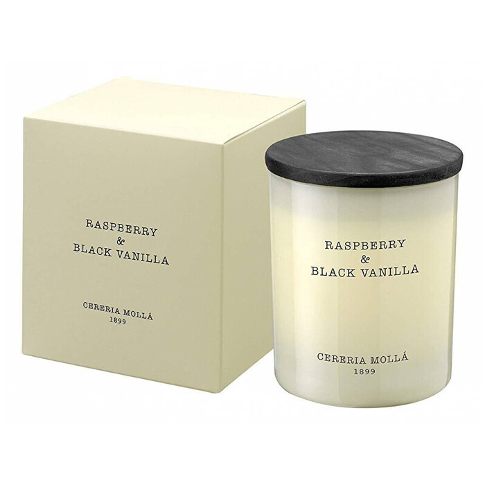 Raspberry & Black Vanilla ( maliny a černá vanilka ) Candle - Vonná svíčka krémová