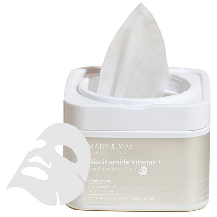Niacinamide Vitamín C Brightening Mask - Rozjasňujúca pleťová maska ( 30 ks )
