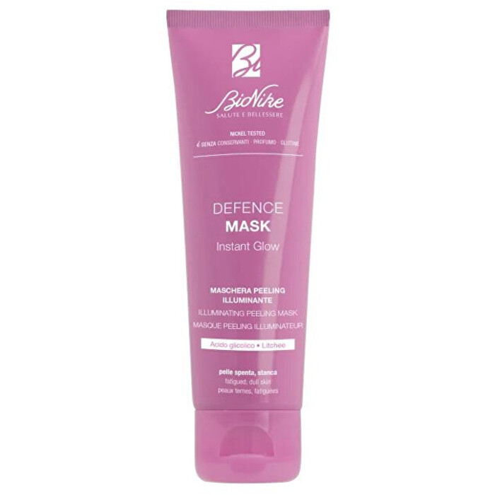 BioNike Defence Mask Instant Glow Peeling Mask - Peelingová pleťová maska 75 ml